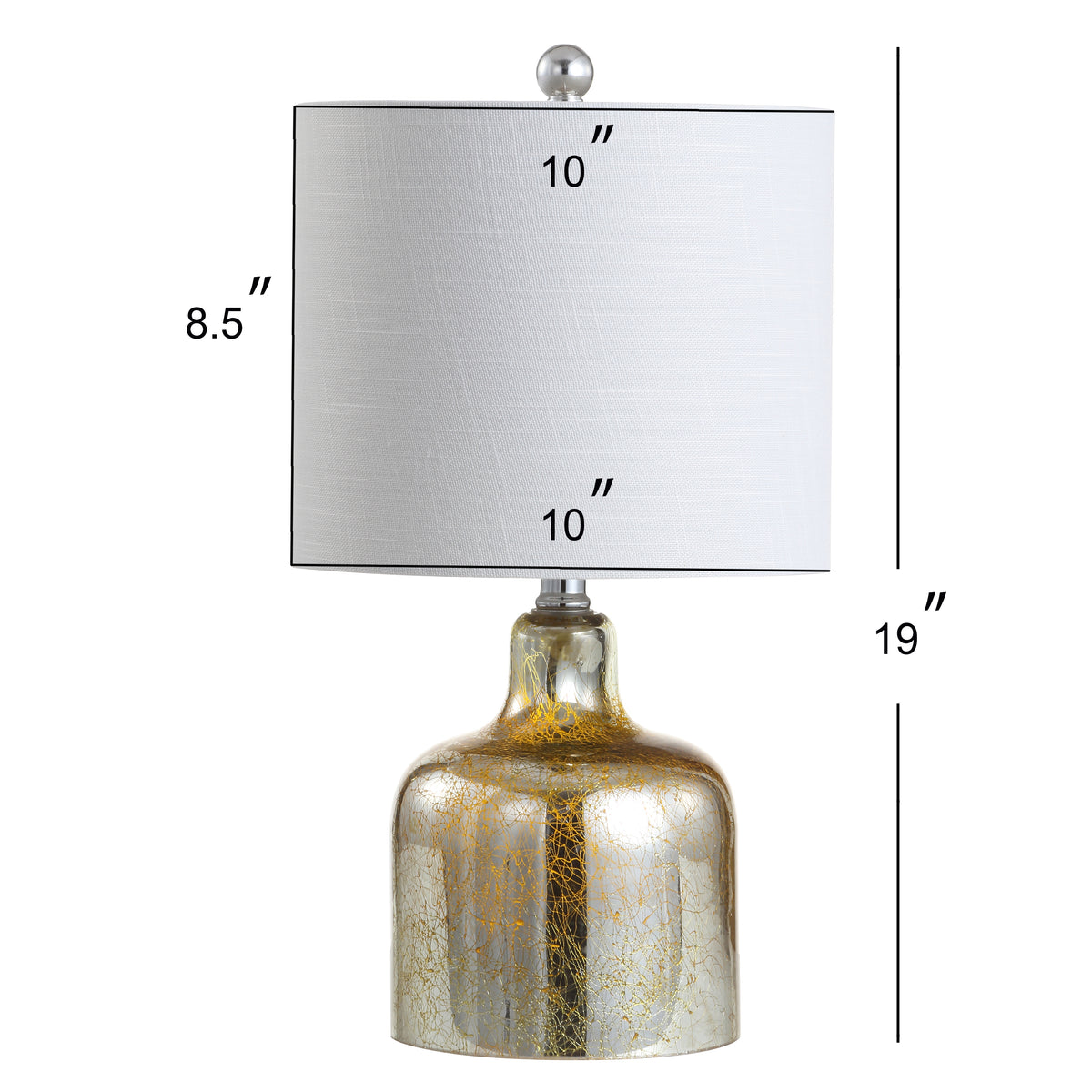 Javor 19" Glass Bell LED Table Lamp