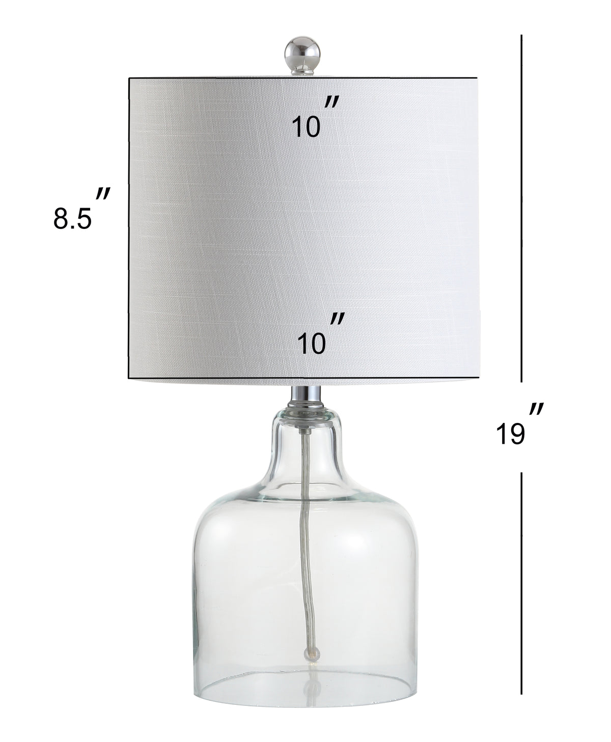 Javor 19" Glass Bell LED Table Lamp