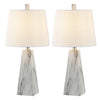 White Marble Finish (Set of 2)