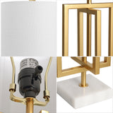 Budgie 20.25" Metal/Marble LED Table Lamp