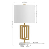Budgie 20.25" Metal/Marble LED Table Lamp