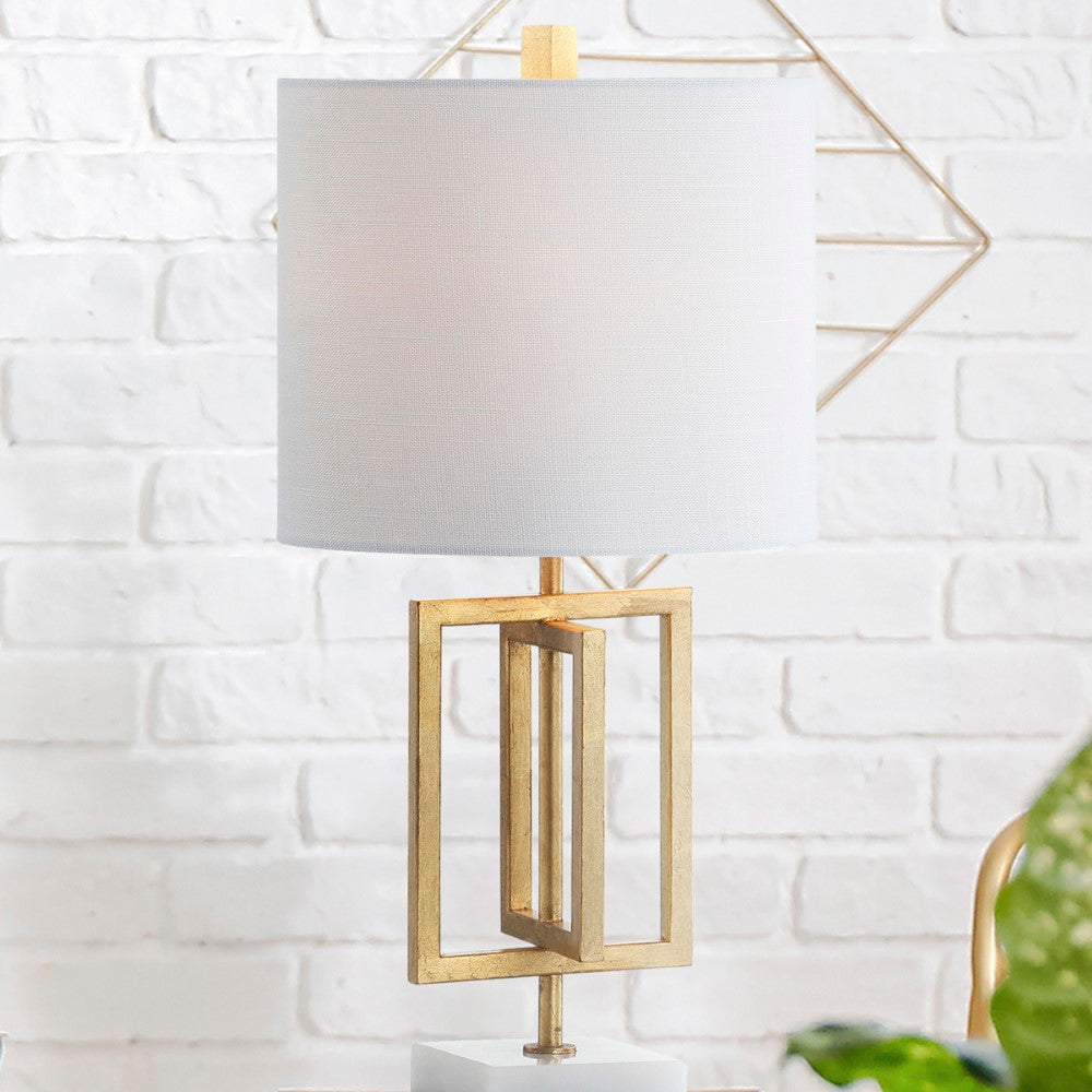 Budgie 20.25" Metal/Marble LED Table Lamp