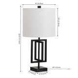 Budgie 20.25" Metal/Marble LED Table Lamp