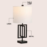 Budgie 20.25" Metal/Marble LED Table Lamp