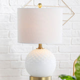 Delhi 20.5" Glass/Metal LED Table Lamp