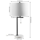 Orchard 24.5" Metal/Marble LED Table Lamp