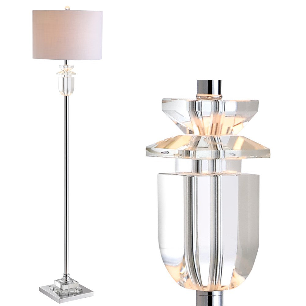 Jazmine 63" Crystal/Metal LED Floor Lamp