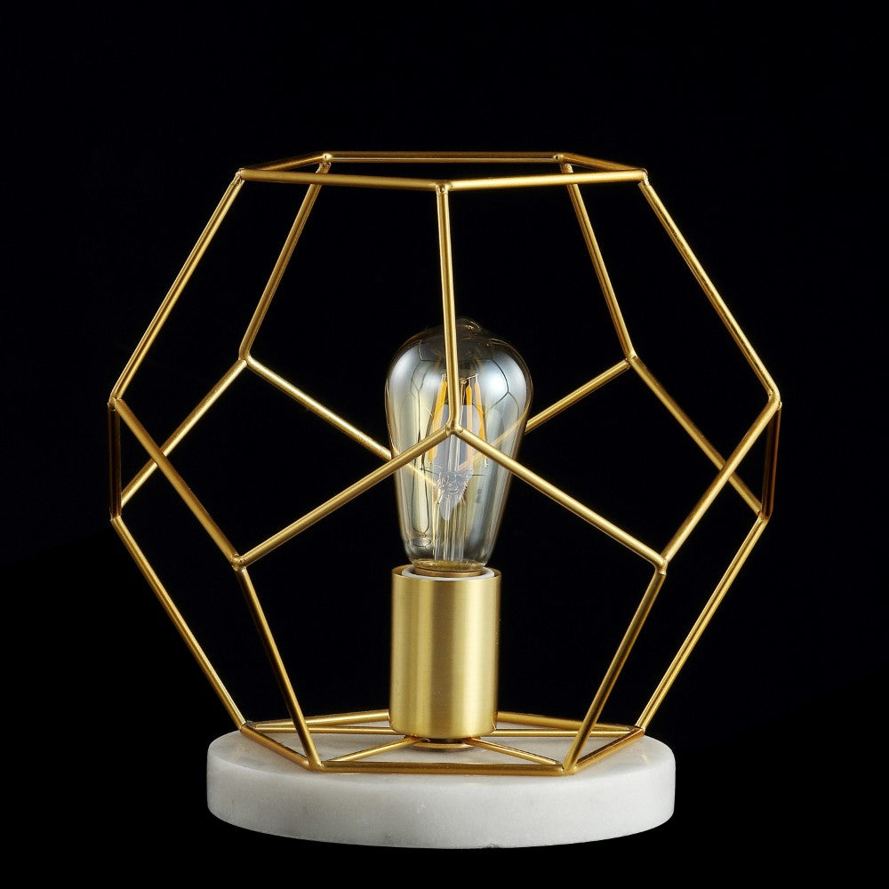 Buzzard 10" Metal/Marble LED Table Lamp