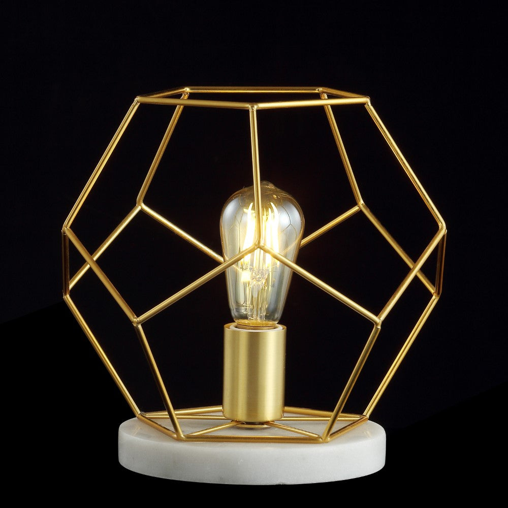 Buzzard 10" Metal/Marble LED Table Lamp
