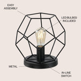Buzzard 10" Metal/Marble LED Table Lamp