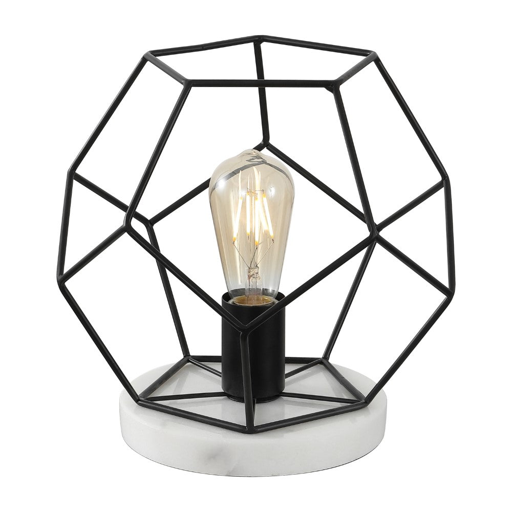 Buzzard 10" Metal/Marble LED Table Lamp
