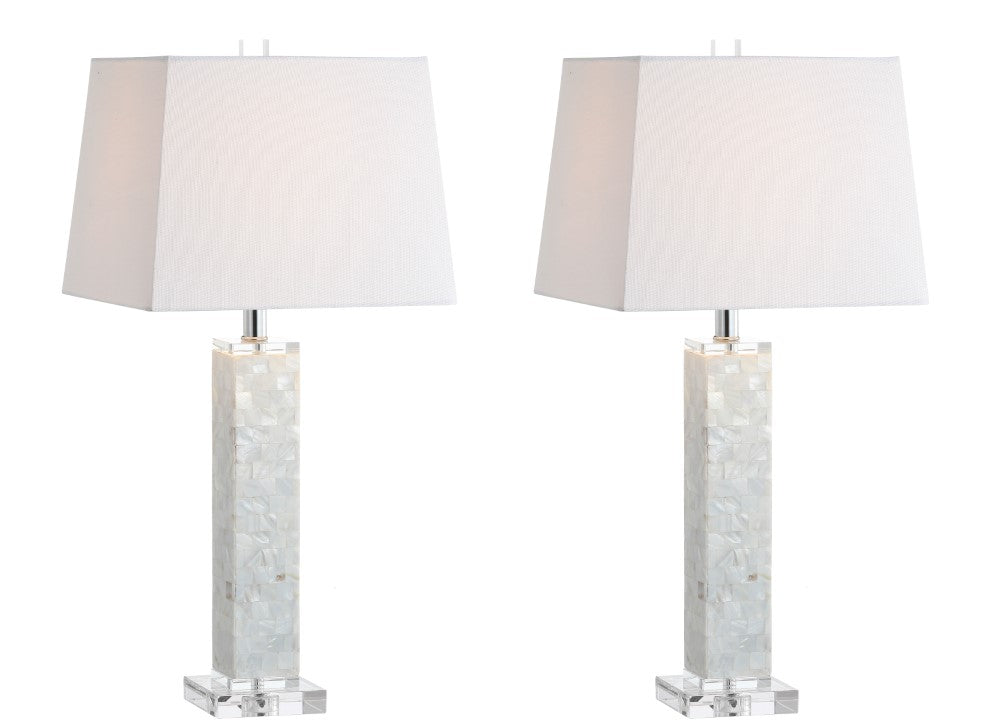 Jerry 28.5" Seashell LED Table Lamp, Set of 2
