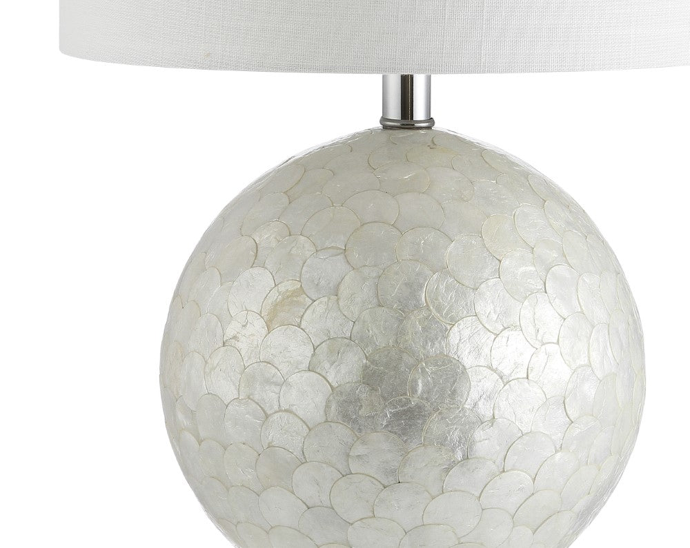 Evalyn 23.5" Capiz Seashell Sphere LED Table Lamp