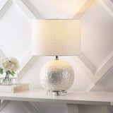 Evalyn 23.5" Capiz Seashell Sphere LED Table Lamp
