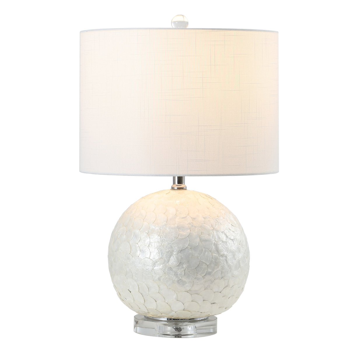 Evalyn 23.5" Capiz Seashell Sphere LED Table Lamp