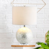 Evalyn 23.5" Capiz Seashell Sphere LED Table Lamp