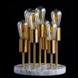 Plaid 13.5" Modern Metal/Resin LED Accent Lamp