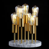 Plaid 13.5" Modern Metal/Resin LED Accent Lamp