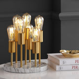 Plaid 13.5" Modern Metal/Resin LED Accent Lamp