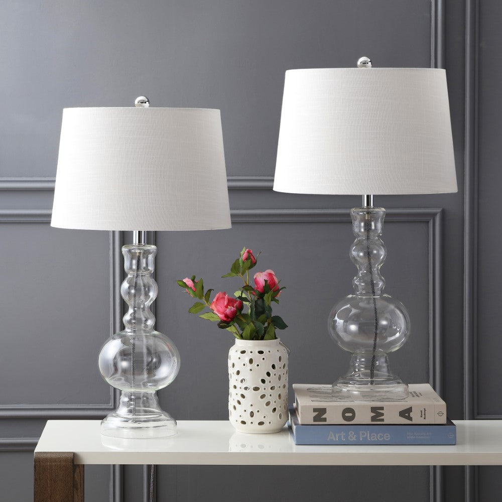 Kelly 28.5" Glass LED Table Lamp, Set of 2