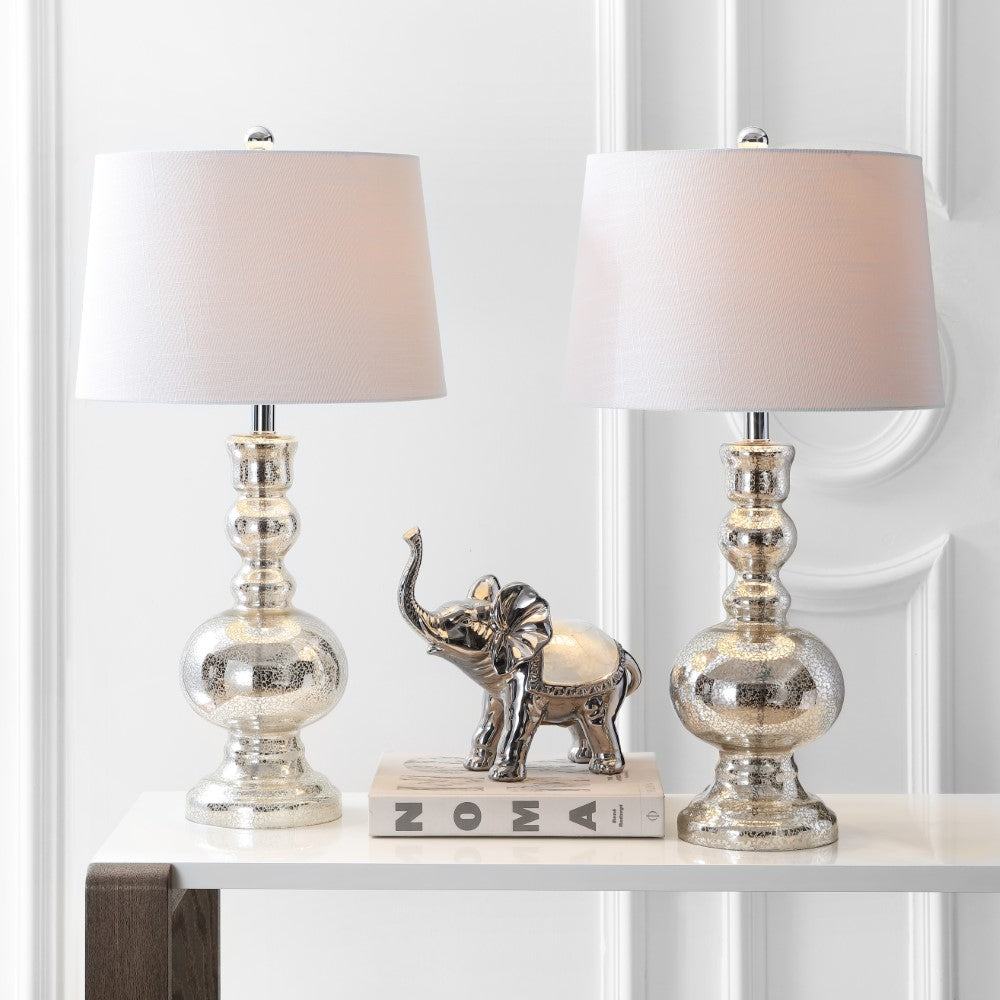 Kelly 28.5" Glass LED Table Lamp, Set of 2