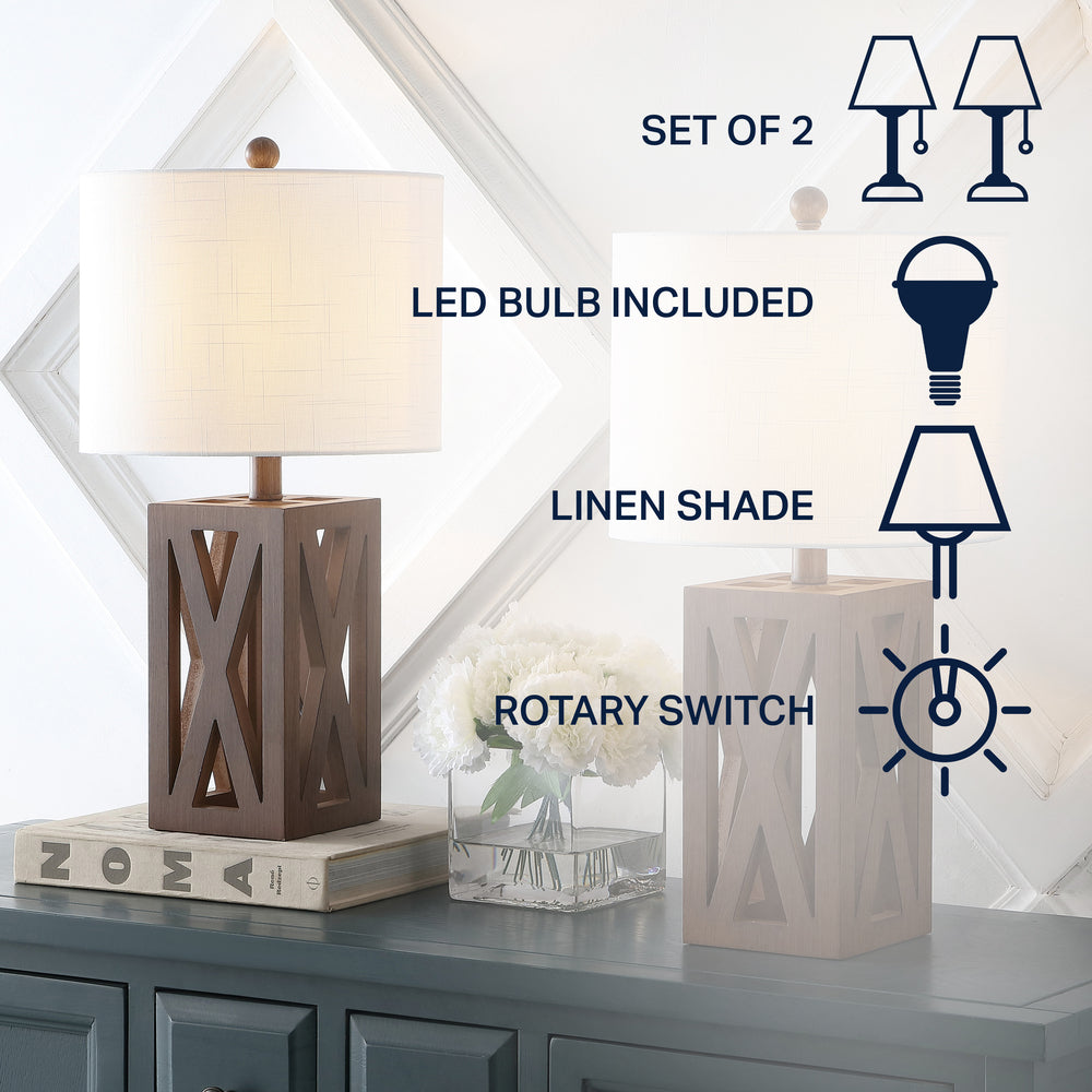 Bullfinch 21.5" Wood LED Table Lamp