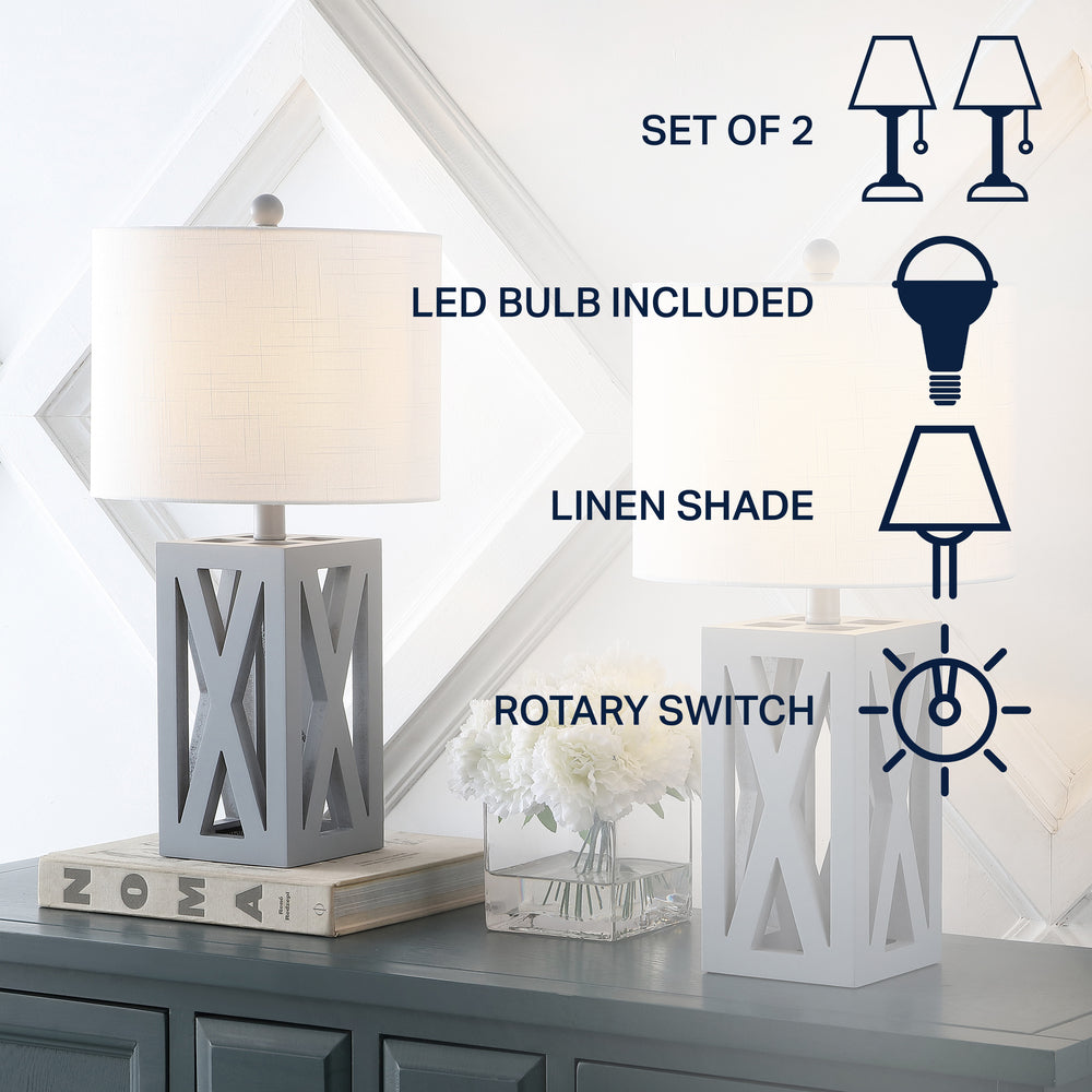 Bullfinch 21.5" Wood LED Table Lamp