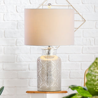 Dax 24.5" Trellis Pattern Glass LED Table Lamp