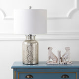 Dax 24.5" Trellis Pattern Glass LED Table Lamp