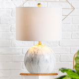 Wren 21.5" Faux Marble Resin LED Table Lamp