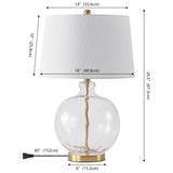 Cardinal 26.5" Glass/Metal LED Table Lamp