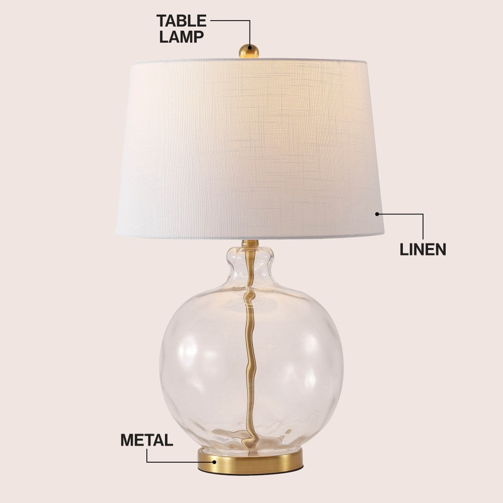 Cardinal 26.5" Glass/Metal LED Table Lamp