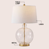 Cardinal 26.5" Glass/Metal LED Table Lamp