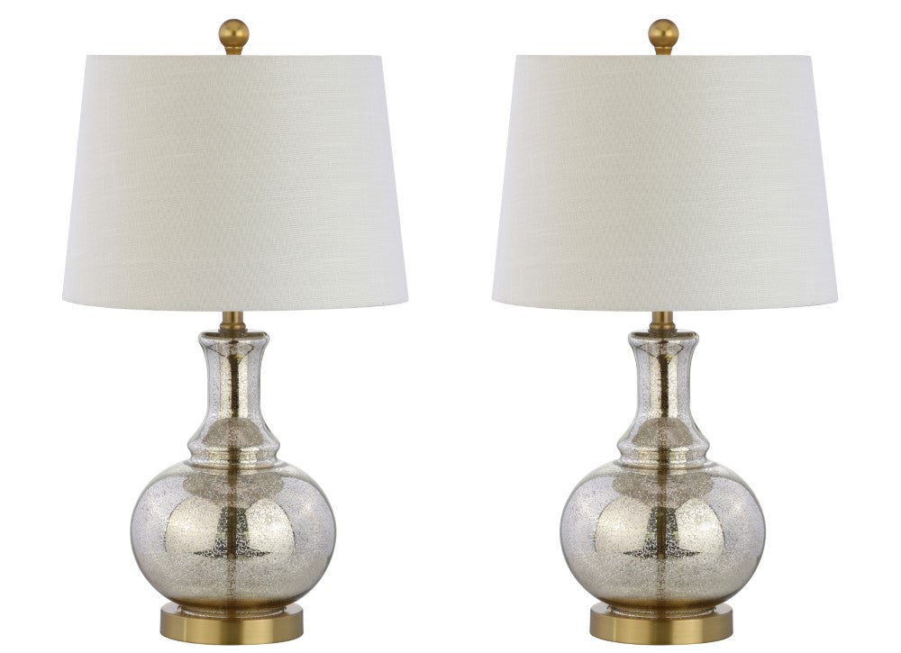 Noa 25" Glass LED Table Lamp, Set of 2