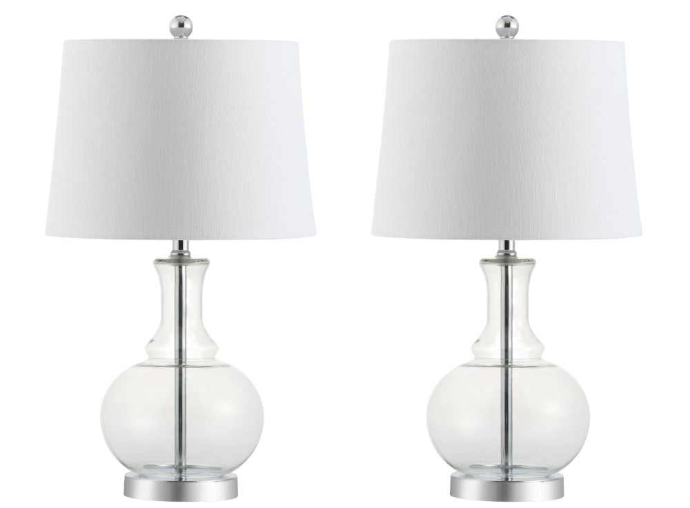 Noa 25" Glass LED Table Lamp, Set of 2
