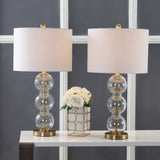 Max 27" Glass Triple-Sphere LED Table Lamp, Set of 2