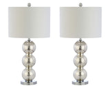 Max 27" Glass Triple-Sphere LED Table Lamp, Set of 2