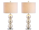 Max 27" Glass Triple-Sphere LED Table Lamp, Set of 2
