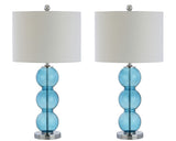 Max 27" Glass Triple-Sphere LED Table Lamp, Set of 2