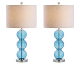 Max 27" Glass Triple-Sphere LED Table Lamp, Set of 2