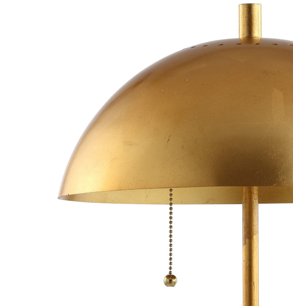 Hammer 20.7" Dome Metal with Marble Base LED Table Lamp