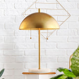 Hammer 20.7" Dome Metal with Marble Base LED Table Lamp
