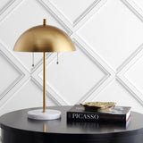 Hammer 20.7" Dome Metal with Marble Base LED Table Lamp