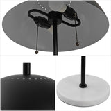Hammer 20.7" Dome Metal with Marble Base LED Table Lamp