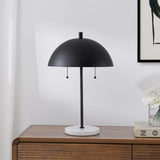 Hammer 20.7" Dome Metal with Marble Base LED Table Lamp