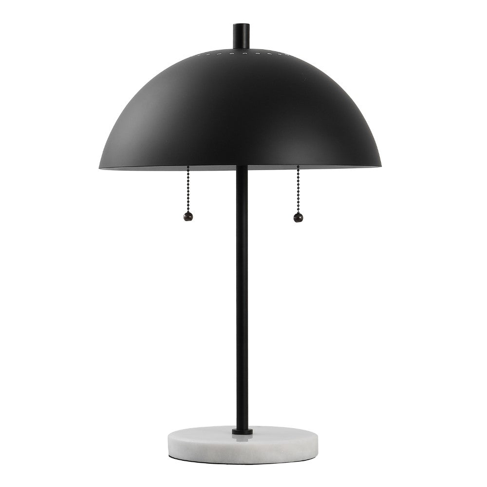 Hammer 20.7" Dome Metal with Marble Base LED Table Lamp