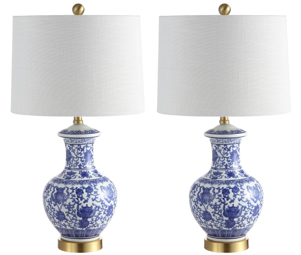 Pigeon 25.25" Ceramic/Metal LED Table Lamp, Set of 2