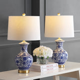 Pigeon 25.25" Ceramic/Metal LED Table Lamp, Set of 2