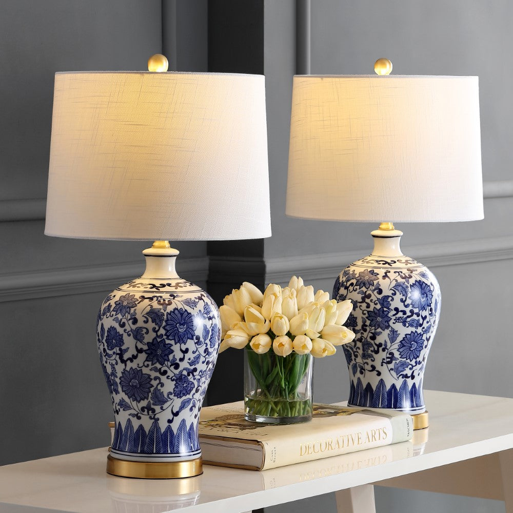 Pigeon 25.25" Ceramic/Metal LED Table Lamp, Set of 2