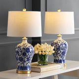 Pigeon 25.25" Ceramic/Metal LED Table Lamp, Set of 2